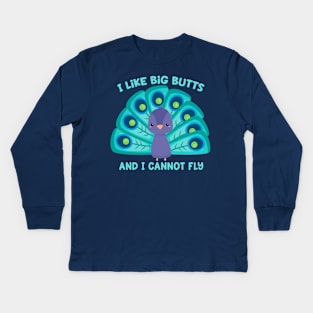 I Like Big Butts and Cannot Fly Kids Long Sleeve T-Shirt